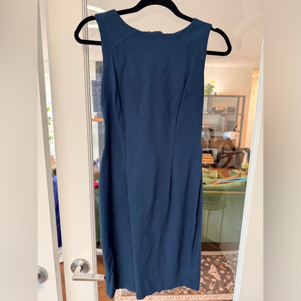 RW&CO. Classic Blue Midi Dress - stretchy!
